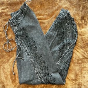 Earthbound Trading Co. Embroidered Harem Pants